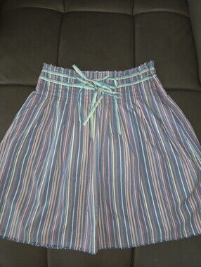 Y2K Old Navy striped A-line midi skirt